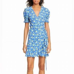 DVF EMILIA MINI WRAP DRESS